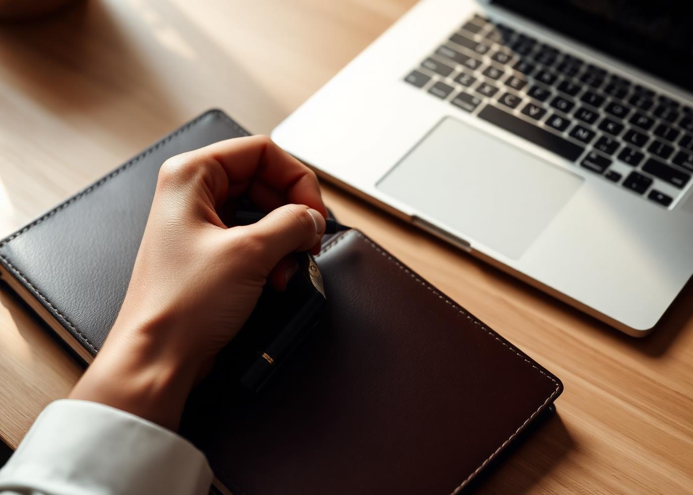 Buchhaltung führen – handschriftliche Notizen und digitale Buchhaltung